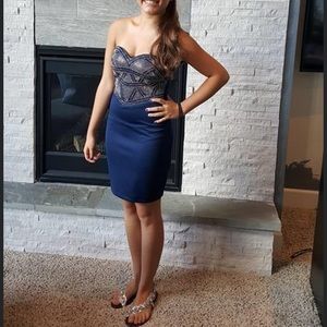 Slim Navy blue dress